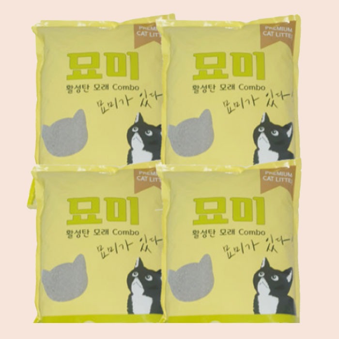 묘미 활성탄 고양이모래 캣토리모래 5L4개 1박스