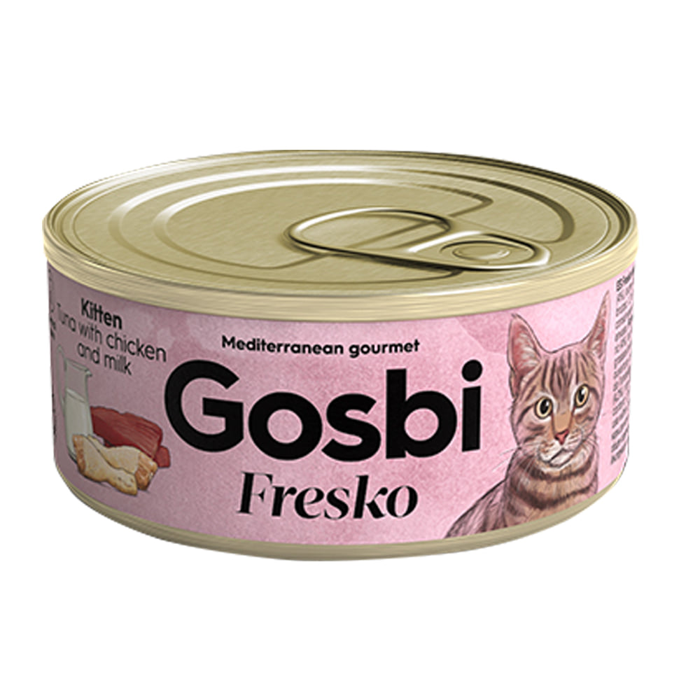 고스비 CAT 캔 프레스코 (키튼) 치킨+우유 (분홍) 70g