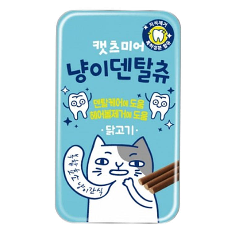 캣츠미어 고양이 간식 냥이덴탈츄 치킨맛 (스틱) 60g