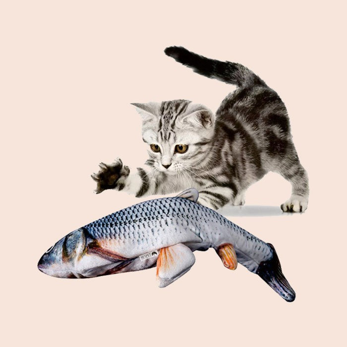 강아지 고양이 자동장난감 움직이는 물고기